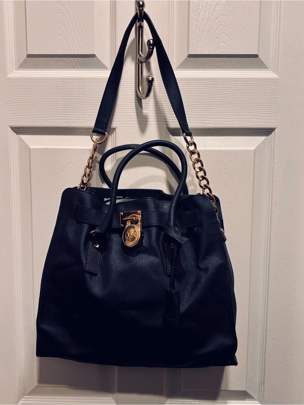 Michael Kors Navy blue Hamilton Tote Bag Purse